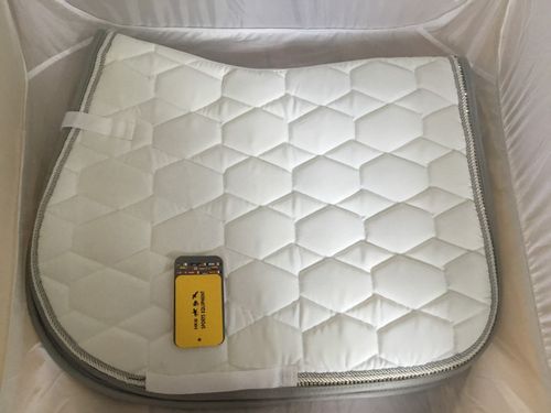 HKM Crystal GP Saddle Pad - White - CURRENTLY OUT OF STOCK, COMING SOON