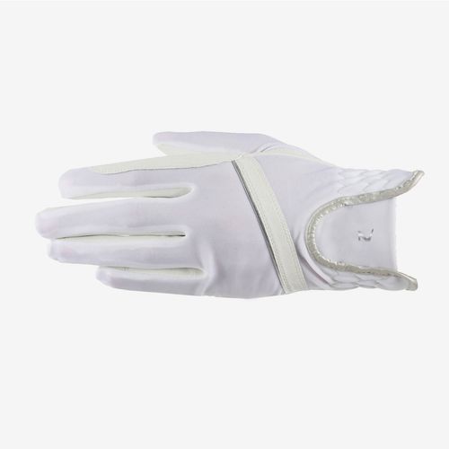 Horze Evelyn womens Breathable Riding Gloves - White