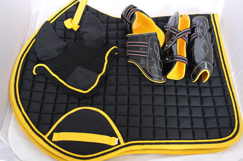 Pinnacle CC Pad, Boots & Ear Bonnet - Black & Yellow