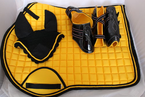 Pinnacle CC Pad, Boots & Ear Bonnet - Yellow & Black - SOLD OUT