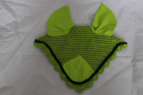 Pinnacle Fly Veil - Lime Green with Black Rope Trim