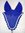 Pinnacle Long Tie Down Fly Veil - Royal Blue With White Rope & Crystal Trim