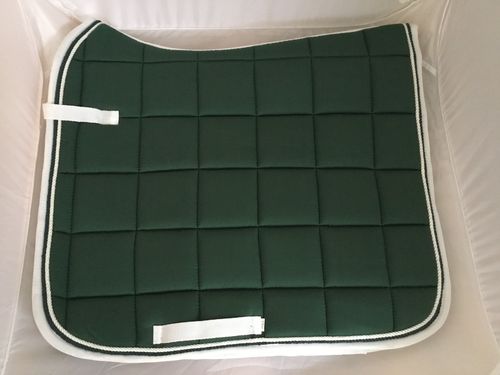 Pinnacle Dressage Pad - Forest Green & White - CURRENTLY OUT OF STOCK