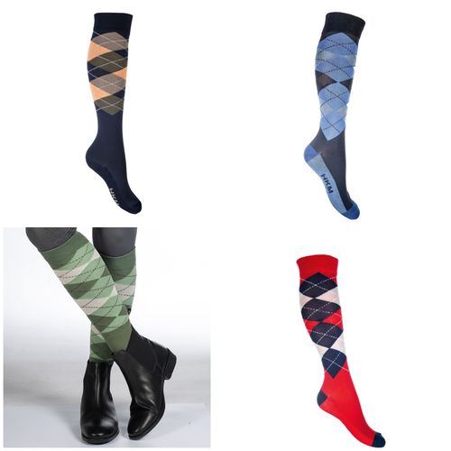 HKM Classic Check Socks - 4 Colour Choices