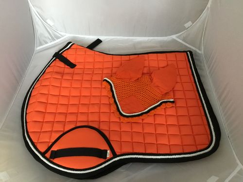 Pinnacle Pad & Bonnet Set - Orange & Black