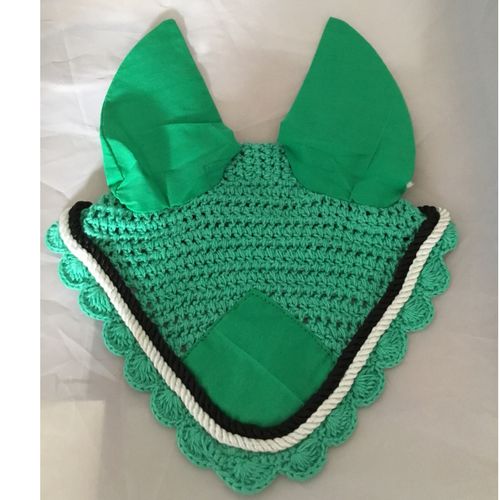 Pinnacle Fly Veil - Green with White & Black Rope Trim