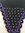 Pinnacle Long Tie Down Veil - Black & Purple with Crystals