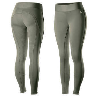 HORZE Active Womens Silicone Full Seat Tights - Sage Green - SOLD OUT