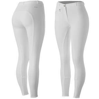 Horze Womens Active Silicone Grip Full Seat Breeches - White
