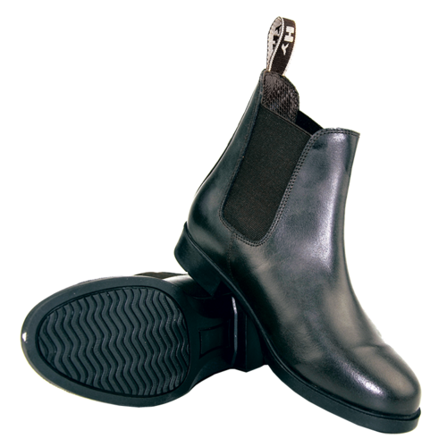HyLAND Durham Black Leather Jodphur Boots