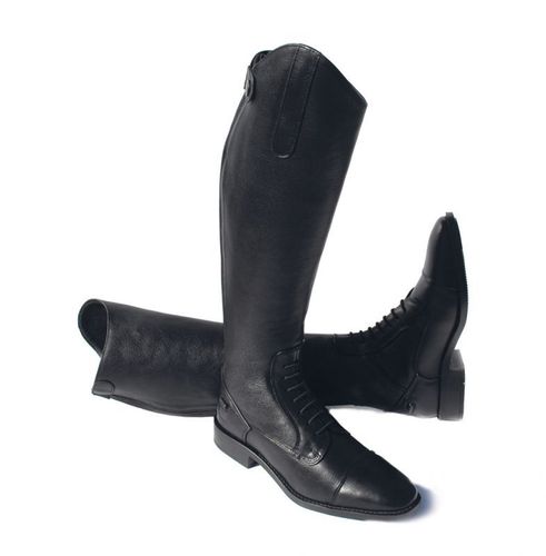 Rhinegold Elite Luxus Leather Laced Riding Boot - Black