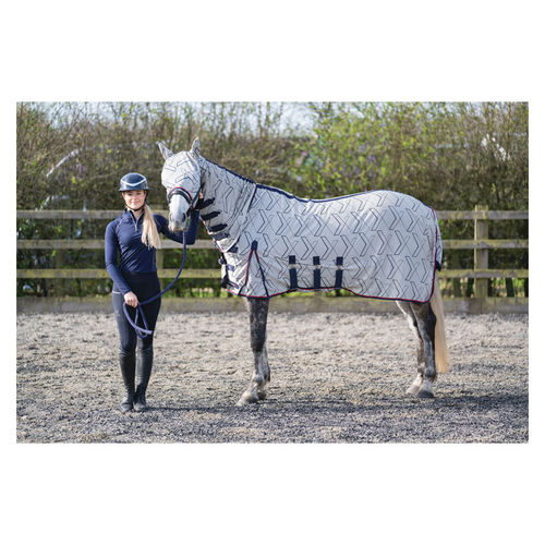 High Spec Defence X Fly Rug Over Ears WITH Mask by HY - Reflects UV Sun Rays