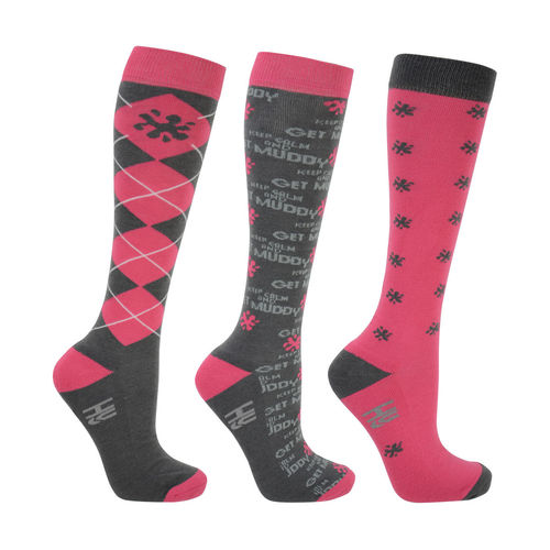 HyFASHION Keep Calm and Get Muddy Socks (Pack of 3)