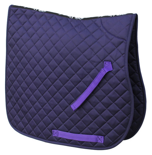 Rhinegold Cotton Quilted Saddle Cloth - Purple - AWAITING STOCK