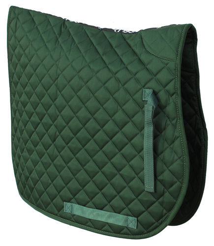 Rhinegold Cotton Quilted Saddle Cloth - Green - AWAITING NEW STOCK